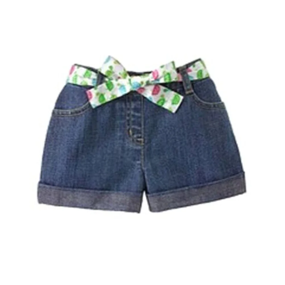 NEW Gymboree girl 2T jeans shorts capri denim pant Tennis Match pink blue turtle